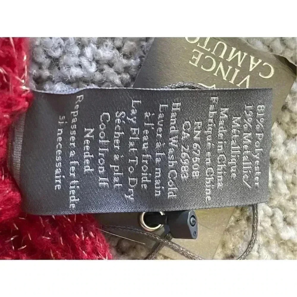 NWT Vince Camuto Women's Red Open Front Cardigan Sweater One Size Fits Most - Picture 7 of 7